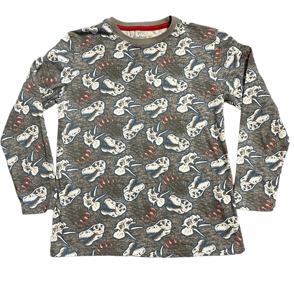 Montage EUC Dino Skull Boys Long Sleeve Shirt